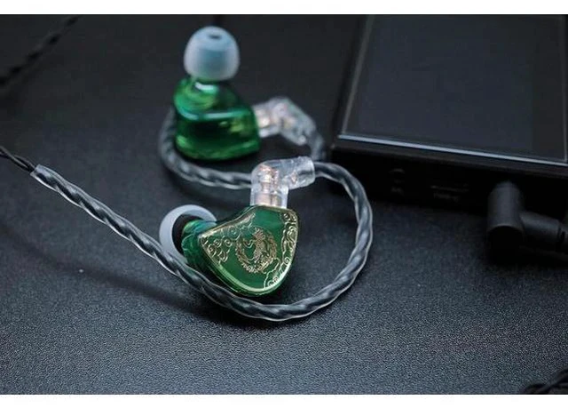 Alt view image 6 of 6 - WAN ER 10mm Dynamic Driver in-Ear Headphone with Microphone (with mic, Green)