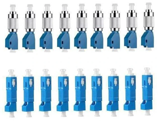 Main image of 9Pcs Singlemode FC Male to LC Female Adapter & 9Pcs SC/UPC Male to LC/UPC Female Adapter Fiber Optic Connector, FTTH Adaptor Convertor for Visual Fault Locator 9/125um Optical Adapter for VFL