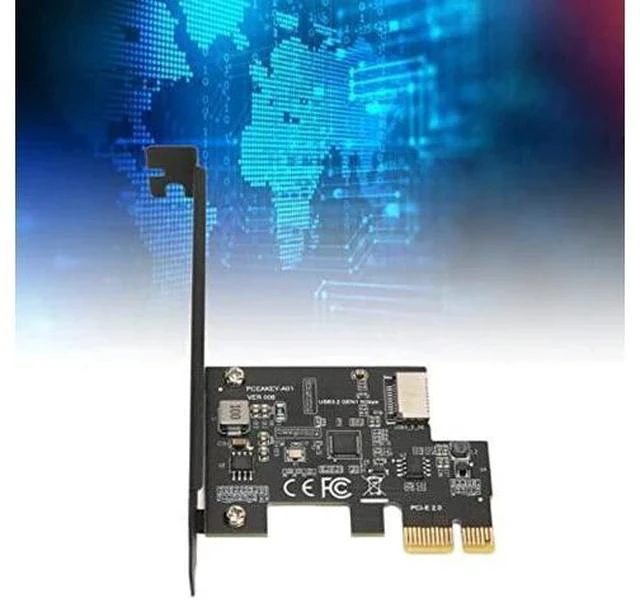 Alt view image 4 of 6 - GOWENIC PCIE to USB 3.2 Expansion Card, USB3.2 Gen1 5Gbps PCI Express Card, PCIE X1 to USB3.2 Gen1 Type E 20PIN Expansion Card, for Desktop Front Type C, for WINXP 7 8 10 11