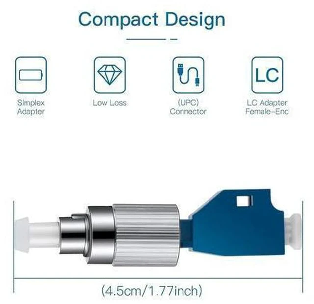 Alt view image 4 of 5 - 9Pcs Singlemode FC Male to LC Female Adapter & 9Pcs SC/UPC Male to LC/UPC Female Adapter Fiber Optic Connector, FTTH Adaptor Convertor for Visual Fault Locator 9/125um Optical Adapter for VFL