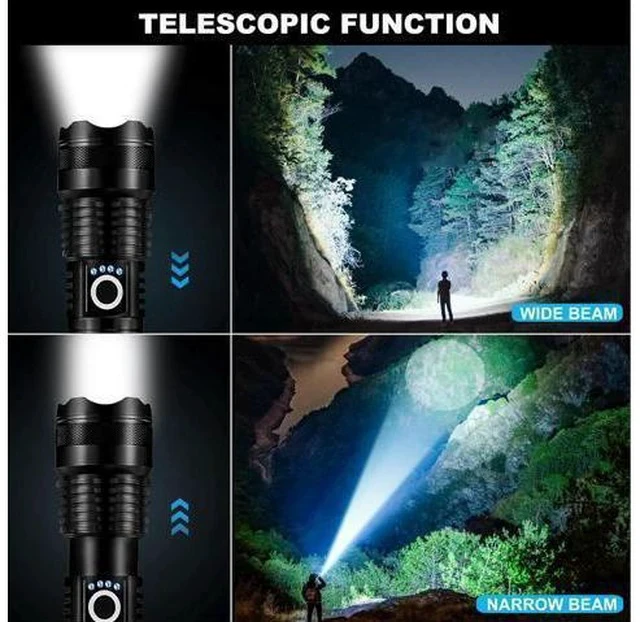 Alt view image 5 of 6 - 3 Pack Rechargeable LED Flashlights High Lumens 990 000LM Super Bright Flashlight Adjustable 5 Modes Powerful Flash Light with USB Cable Waterproof Handheld Flashlight for Home Camping Emergencies
