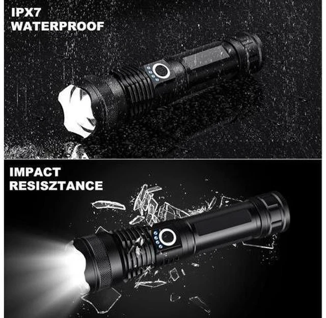 Alt view image 6 of 6 - 3 Pack Rechargeable LED Flashlights High Lumens 990 000LM Super Bright Flashlight Adjustable 5 Modes Powerful Flash Light with USB Cable Waterproof Handheld Flashlight for Home Camping Emergencies