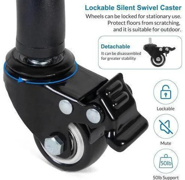 Alt view image 4 of 7 - Projector Stand with Wheels, Laptop Tripod Stand with Phone Holder, Rolling Laptop Tripod with Mouse Tray, Adjustable & Portable Tripod for Sheet Music, DJ