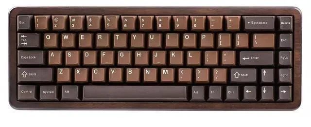 Main image of WOOD68 Wireless Mechanical Keyboard,65% Layout Wood Gaming Keyboard, BT/2.4G/USB-C,RGB Backlit Tray