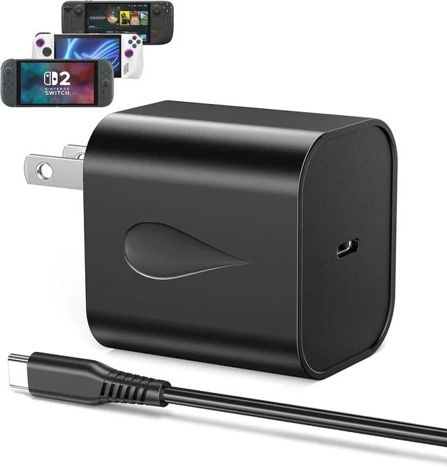 Main image of Switch 2 Charger 60W PD 3.0 Fast Charging for Nintendo Switch 2 Steam Deck Rog Ally with 5FT USB C to C Cable Power Supply Ac Adapter for Laptops Smart Phone Tablet