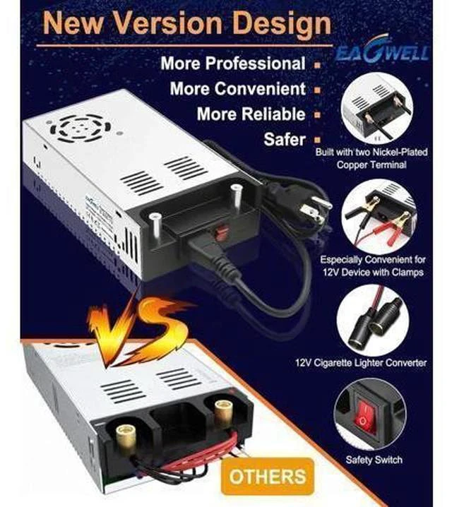 Alt view image 2 of 7 - AC to DC Converter 12V Power Supply,Universal SMPS 120V AC to 12V 50A 600W DC Converter Power Supply Transformer Driver Adapter for RV,Pump,LED Strip, LCD Monitor