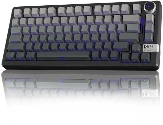 Main image of SOLAKAKA KI75 Wireless Mechanical Gaming Keyboard, 75% Percent Aluminum Hot Swappable Switches, Side