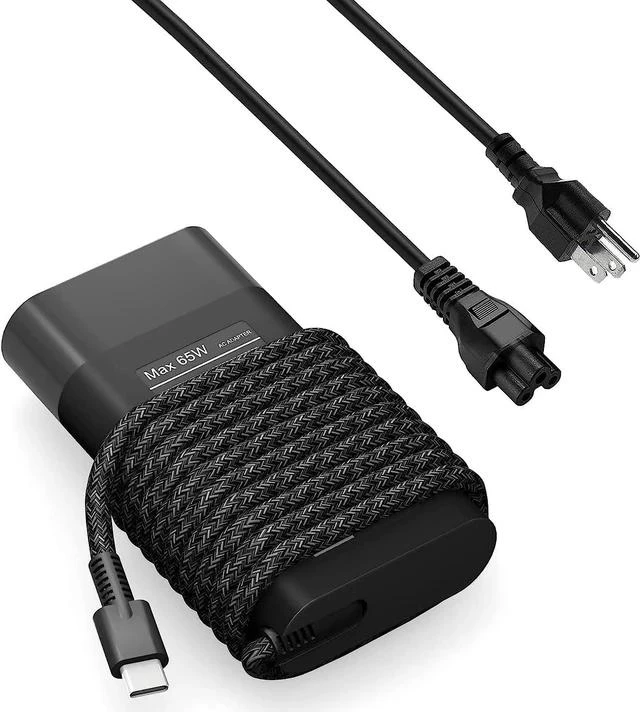 Main image of New Slim 65W USB C Charger Compatible with HP Spectre X360 14 2 in 1 Elitebook x360 Pavilion Envy Elite x2 Fast Charging Type C Travel Laptop Power Adapter