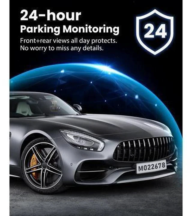 Alt view image 4 of 7 - Dash Cam Front Rear 4K/1080P, Dash Camera for Cars Build in WIFI, Full HD Dash Cam with APP Control, 3.94 IPS Screen Dash camera with 32GB SD Card, G-Sensor, WDR, 24Hr Parking Mote, Loop Recording