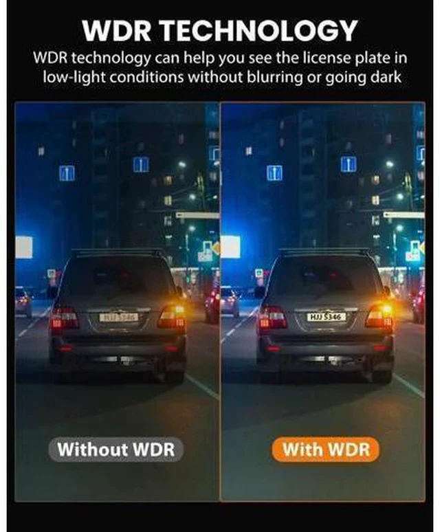 Alt view image 6 of 7 - Dash Cam Front Rear 4K/1080P, Dash Camera for Cars Build in WIFI, Full HD Dash Cam with APP Control, 3.94 IPS Screen Dash camera with 32GB SD Card, G-Sensor, WDR, 24Hr Parking Mote, Loop Recording