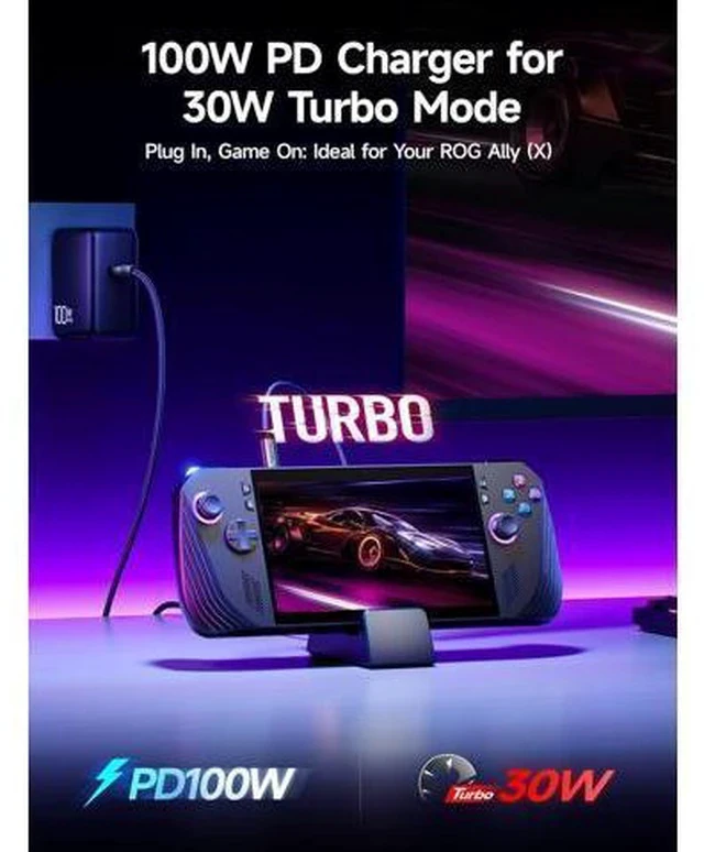 Alt view image 4 of 7 - Docking Station & 100W Charger for ROG Xbox Ally X (2025)/ROG Ally X/Steam Deck/Legion Go, 6-in-1 Dock with HDMI 4K@120Hz, Gigabit Ethernet, Dual USB A & USB C 3.2 Gen 1, 100W Charging - HB0609