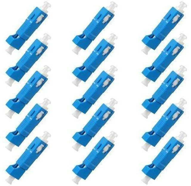 Main image of Duogalia 15 Pack Singlemode SC/UPC Male to LC/UPC Female Adapter Fiber Optic Connector FTTH Adaptor Convertor for Visual Fault Locator Single Mode 9/125um Optical Adapter for VFL