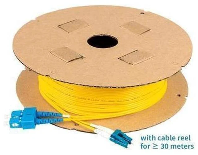 Alt view image 3 of 4 - SpeedyFiberTX 6-Pack 2 Meter LC/U to SC/U Fiber Patch Cable, Corning SMF-28 Singlemode 9/125um Ultra Optical Fiber, OS1/OS2 Compatible, Duplex Yellow Riser OFNR Cable Jacket