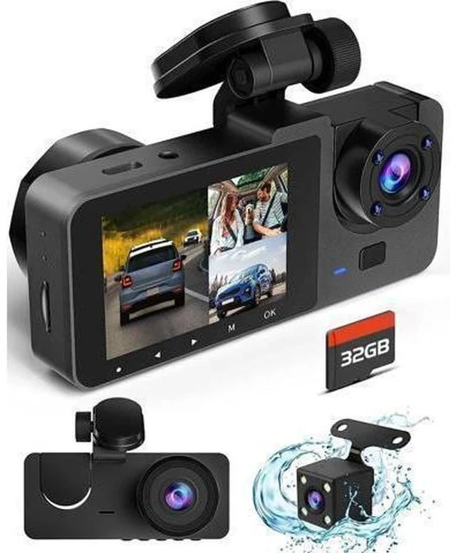 Main image of Dash Camera for Cars,4K Full UHD Car Camera Front Rear with 32GB Card,Built-in Super Night Vision,2.0' IPS Screen,170°Wide Angle,WDR, 24H Parking Mode, Loop Recording