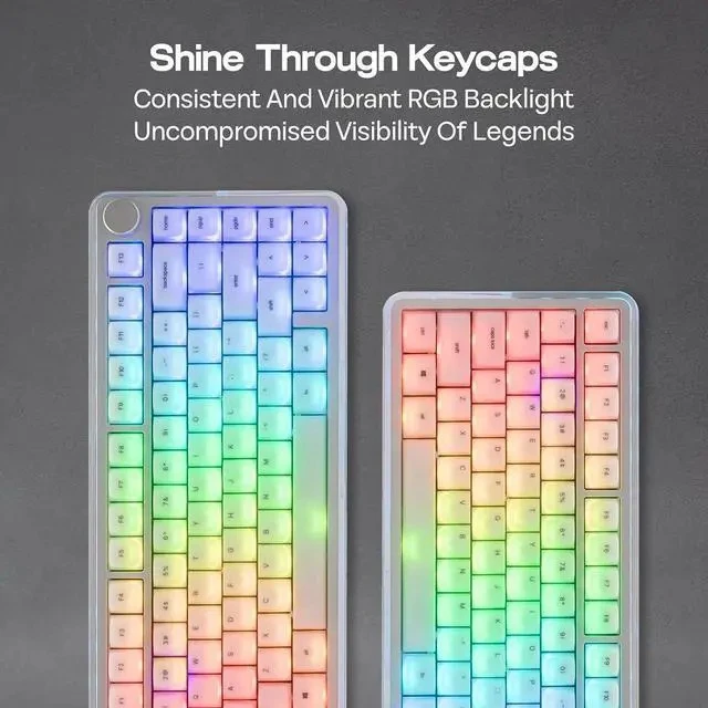 Alt view image 4 of 7 - AegisSil Keycap Set+CloudGel Wrist Rest for Keyboard and Mouse
