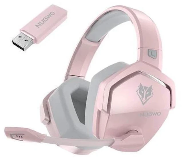 Main image of G06 Wireless Gaming Headset with Microphone for PS5, PS4, PC, Mac, 3-in-1 Gamer Headphones wit Mic, 2.4GHz Wireless for PS Console, Bluetooth Mode for Switch, Wired Mode for Controller Pink