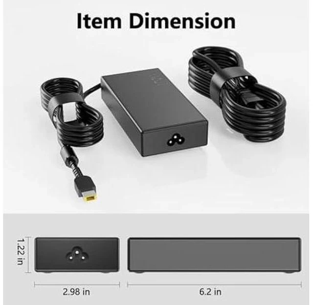 Alt view image 3 of 4 - 170W Laptop Adapter Charger Compatible with Lenovo ThinkPad P50