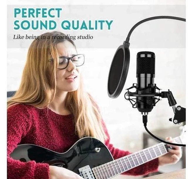Alt view image 5 of 7 - USB Gaming Microphone Streaming Podcast PC Microphone Condenser Mic Kit with Flexible Arm for Skype Youtuber Gaming Recording Singing PS4 Computer Studio Laptop