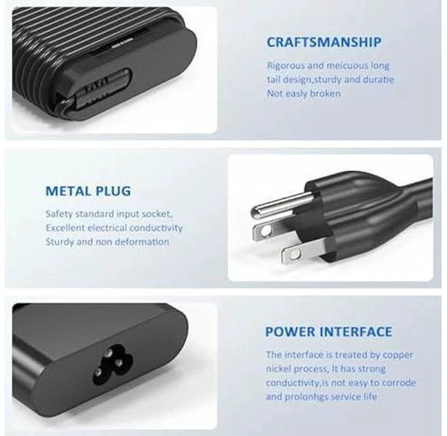 Alt view image 4 of 7 - New Slim 90W USB C Laptop Charger Compatible with HP Spectre x360 HP 904144-850 904082-003 adp-90fe 2ln85aa TPN-DA08 L45440-003 EliteBook 1040 G4 Hp 90w USB-c Type C AC Adapter Power Supply Cord