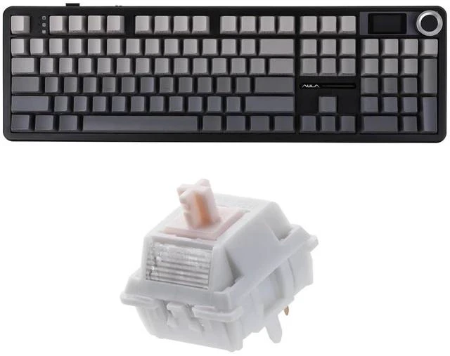 Main image of X Aula F108 PRO Wireless Gaming Keyboard with Screen+Cream Marble 47gf Gaming Keyboard Switches