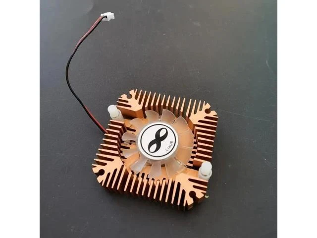 Alt view image 3 of 3 - Aluminum Heatsink with fan for 1W 3W 5W 10W COB High Power LED light Cooling Cooler DC12V(gold)