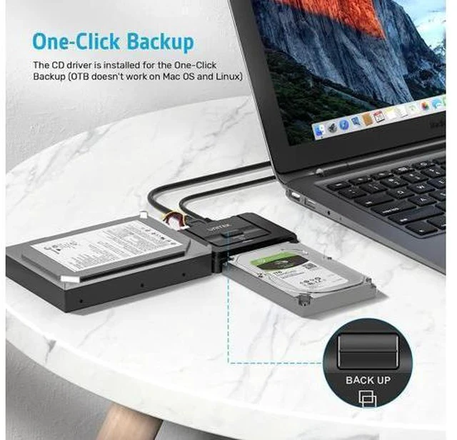Alt view image 4 of 6 - USB 3.0 to IDE and SATA Converter External Hard Drive Adapter Kit for Universal 2.5/3.5 HDD/SSD Hard Drive Disk One Touch Backup Function Included 12V/2A Power Adapter