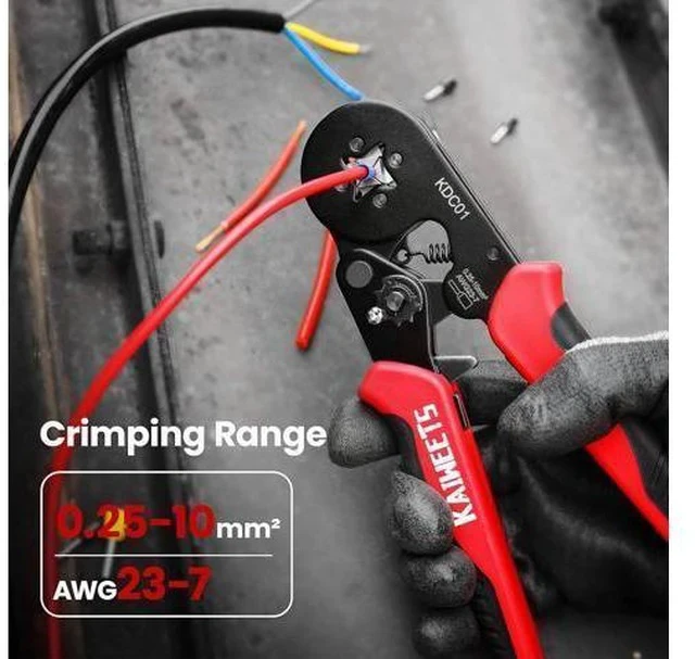 Alt view image 2 of 7 - Ferrule Crimping Tool Kit, AWG 23-7 Self-adjustable Wire Ferrule Crimper Plier Set with 1200pcs Wire Terminals Crimping Connectors Wire Ends Ferrules