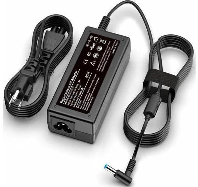 Main image of Replacement for HP Laptop Charger 65W 45W Computer Charger Smart Blue Tip Power Adapter