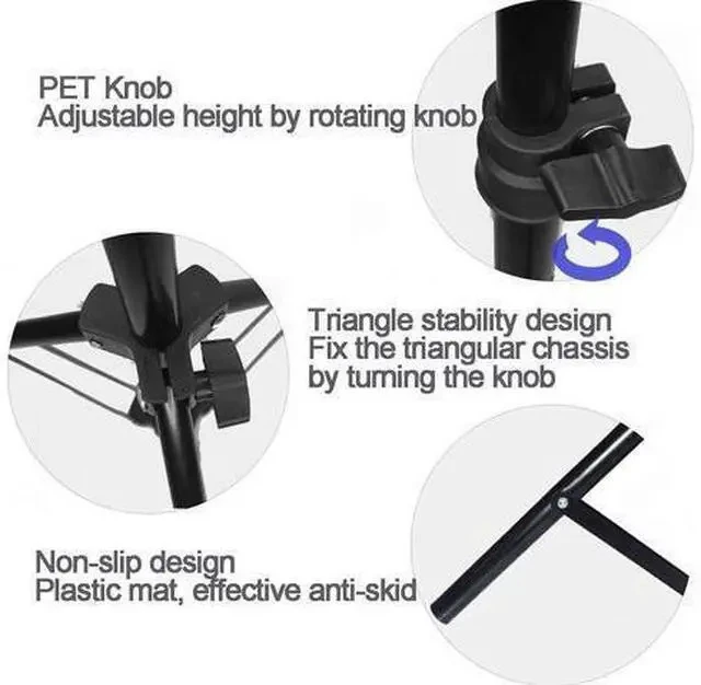 Alt view image 4 of 7 - Projector Tripod Stand, Portable Tripod Mount Floor Stand, Folding Floor Tripod Stand, Outdoor Stand for Projector,Camera, Webcam 18" to 40" (Withstand 3pounds 1.5kgs)