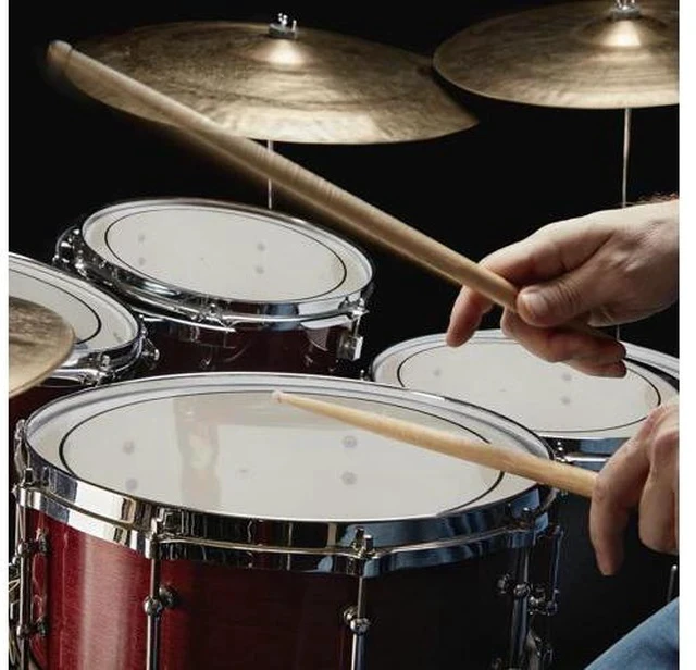 Alt view image 6 of 7 - 5 Pieces Drum Heads, 12" 13" 14" 16" 22" PET Drum Head Kit, Standard Drumhead Pack Fit for Rock & Metal - Clear