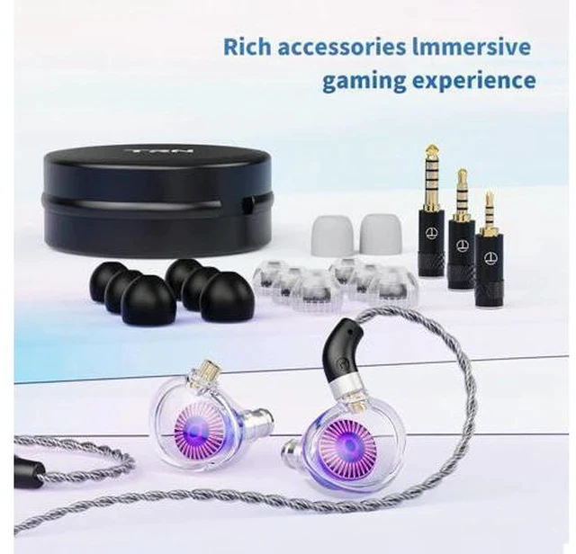 Alt view image 2 of 7 - Medusa High-Performance 12mm Dynamic Drivers Monitors in-Ear Earphones (with mic)