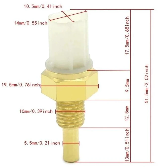 Alt view image 3 of 3 - Radiator Fan Thermo Switch For AN250 AN400 AN400Z RMZ250 RMZ450 RMX450 13650-14G00 LTR450 LTR450Z LTZ400 LTZ400Z