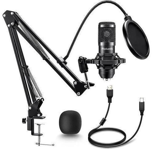 Main image of USB Microphone, Professional 192kHz/24Bit Plug & Play PC Computer Condenser Cardioid Mic Kit with Sound Advanced Chipset, for Streaming, Podcast, Studio Recording and Games