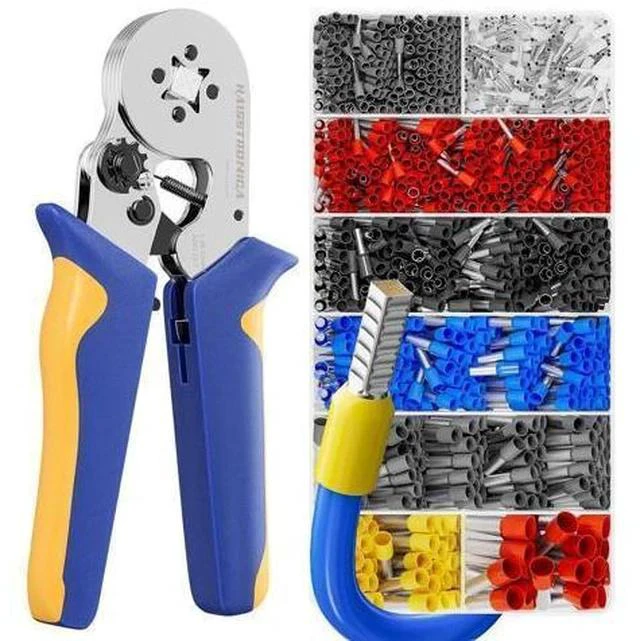 Main image of Ferrule Crimping Tool Kit Wire Ferrules Crimper with 1200PCS Ferrule AWG 23-7 Wire End Ferrule Terminals