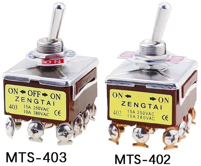 Alt view image 3 of 7 - LIHUA 1PCS E-Ten 403 High-end Rocker Button Switch 12Pin ON-Off-ON Silver Contact Copper Pin 12mm 250V 15A Rocker Toggle Switch(E-Ten 403 ON-Off-ON)