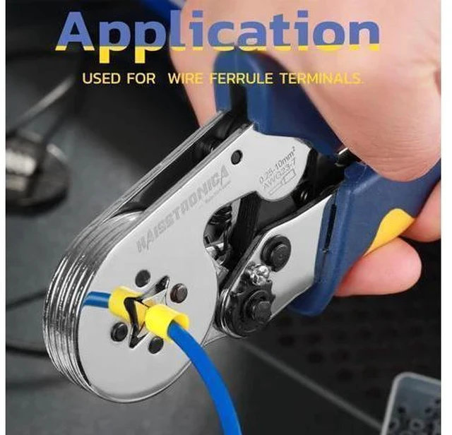 Alt view image 4 of 7 - Ferrule Crimping Tool Kit Wire Ferrules Crimper with 1200PCS Ferrule AWG 23-7 Wire End Ferrule Terminals