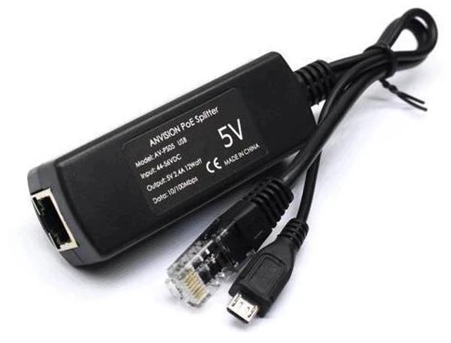 Alt view image 5 of 5 - ANVISION 4-Pack Active 5V 2.4A PoE Splitter Adapter IEEE 802.3af Compliant Micro USB 48V to 5V/2.4A, for Tablets, Dropcam or Raspberry Pi, IPC, IP Camera and More