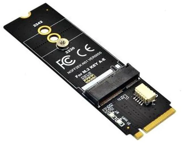 Alt view image 3 of 5 - M.2 Wifi Adapter M.2 M Key to A+E Key Slot Wifi Bluetooth Network Card NGFF NVMe PCI express SSD Port to E key Slot Wifi Adapter