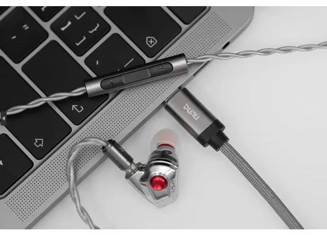 Alt view image 2 of 4 - DUNU Titan S2 Dynamic Driver in-Ear Headphone 0.78 2pin Connectors (Silver, Type-C Jack with mic)