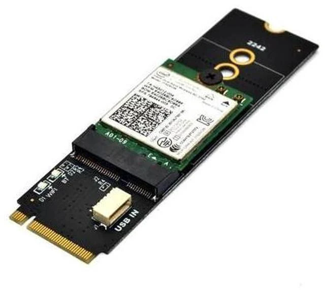 Alt view image 4 of 5 - M.2 Wifi Adapter M.2 M Key to A+E Key Slot Wifi Bluetooth Network Card NGFF NVMe PCI express SSD Port to E key Slot Wifi Adapter