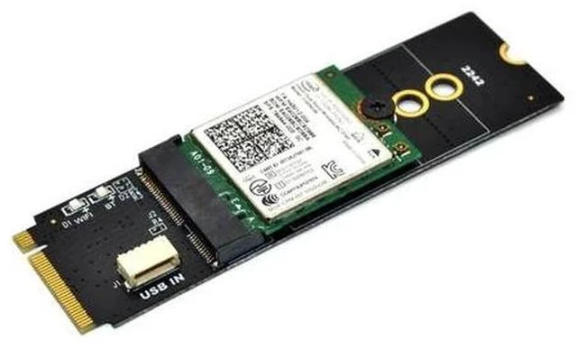 Alt view image 5 of 5 - M.2 Wifi Adapter M.2 M Key to A+E Key Slot Wifi Bluetooth Network Card NGFF NVMe PCI express SSD Port to E key Slot Wifi Adapter