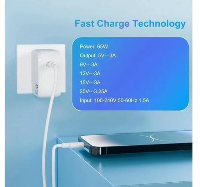 Alt view image 2 of 7 - Janboo 65W 45W USB-C Charger Compatible for LG 15" 16" 17" Gram Series Laptop 15Z90N 14Z90N 17Z90N 16Z90P 14Z90P 17Z90P Type C Adapter Power Supply Cord