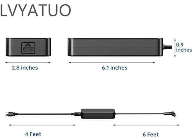 Alt view image 4 of 7 - 19V 6.32A 120W AC Adapter Fit for Asus FX504 UX510UW N56J N56VM N56VZ N750 N500 G50 N53S N55 Laptop, A15-120P1A PA-1121-28 Charger