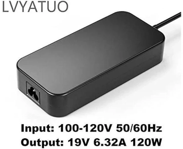 Alt view image 5 of 7 - 19V 6.32A 120W AC Adapter Fit for Asus FX504 UX510UW N56J N56VM N56VZ N750 N500 G50 N53S N55 Laptop, A15-120P1A PA-1121-28 Charger