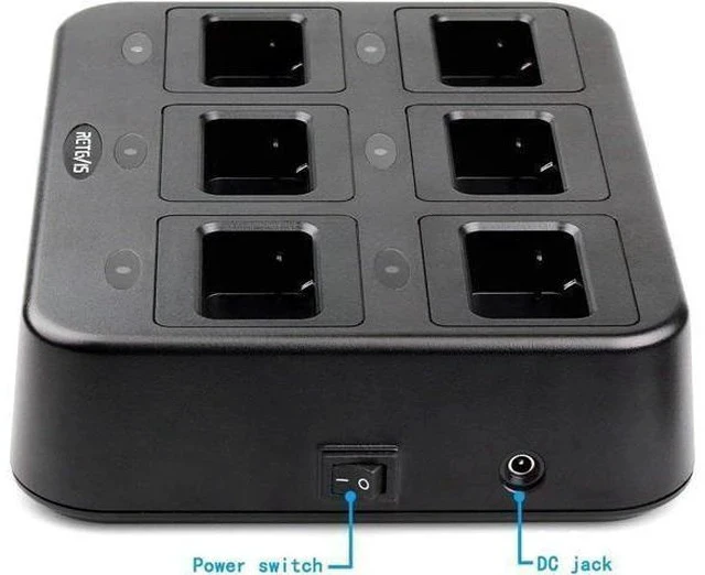 Alt view image 4 of 7 - Retevis RT21 Six-Way Multi Unit Rapid Gang Charger Compatible with Retevis RT21 RT21V RT28 H-777S (not for H-777) RT53 Walkie Talkie and Batteries (1 Pack)