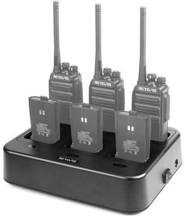 Alt view image 6 of 7 - Retevis RT21 Six-Way Multi Unit Rapid Gang Charger Compatible with Retevis RT21 RT21V RT28 H-777S (not for H-777) RT53 Walkie Talkie and Batteries (1 Pack)