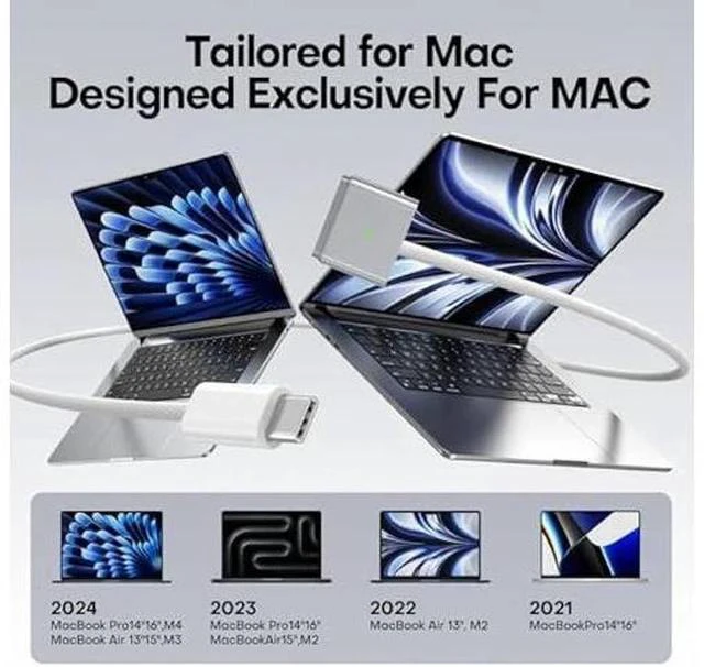 Alt view image 7 of 7 - 140W MacBook Pro Charger Magnetic 3 for MacBook Pro 16 14 inch Mac Air 15 13 inch 2025 2024 2023 2022 2021 M1-M4 Charger USB C Fast Laptop Charger Power Adapter 6.6FT Type C to Magnetic 3 Cable LED