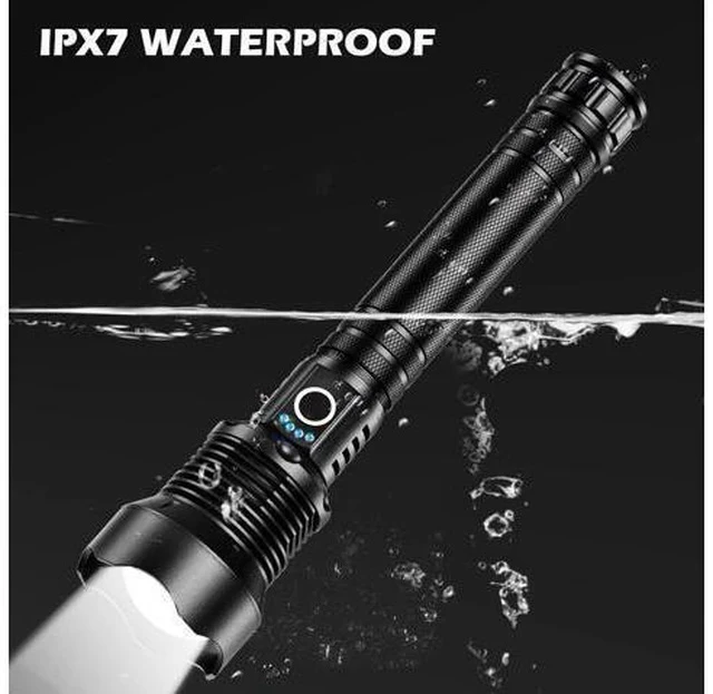 Alt view image 5 of 7 - BERCOL Rechargeable LED Flashlights High Lumens, Super Bright 900,000 Lumens Flashlight with 5 Modes & Waterproof, Powerful 10000mAh High Capacity Flash Light for Camping Emergencies - 2 Pack