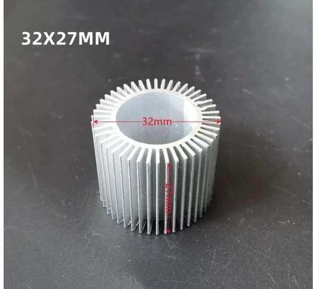 Alt view image 2 of 2 - 32x27mm Aluminium Heat Sink for 20W 30W 50W 100W High Power COB LED Light