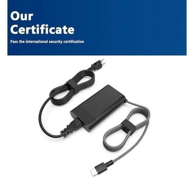 Alt view image 2 of 6 - 2025 New 65W USB-C AI PC Power Adapter Compatible with HP EliteBook Ultra G1i G1q G1q8 14 inch Notebook Next Gen AI PC Wolf Pro,Compatible with HP EliteBook X Flip G1i Premium Business Laptop Charger